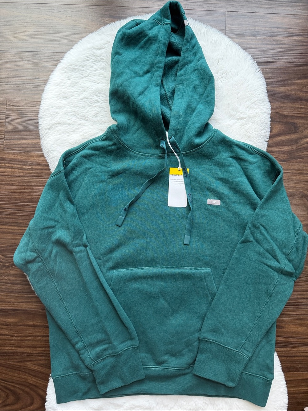 NWT Figs Off Shift Hooded Sweatshirt Caribbean Blue size M - Picture 1 of 9